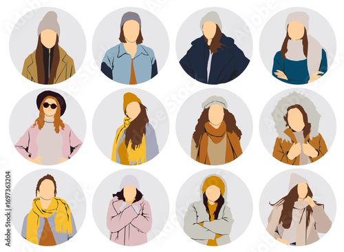 collection of people in autumn fashion