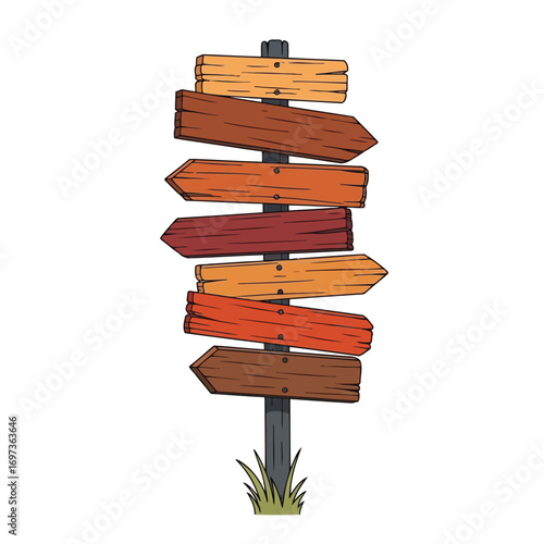 arrow wood direction sign post road wooden way pointer