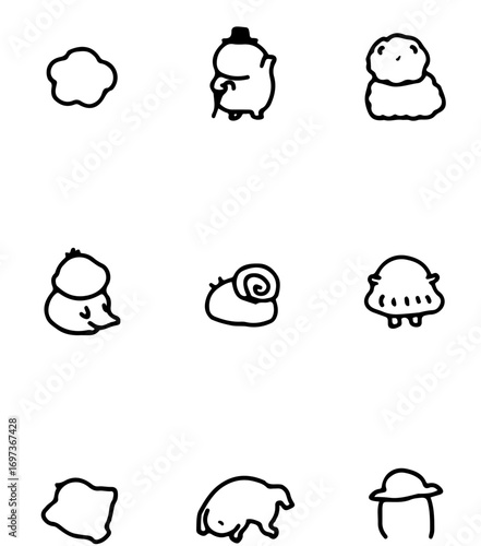 Charming hand-drawn doodle characters bring playful energy to designs