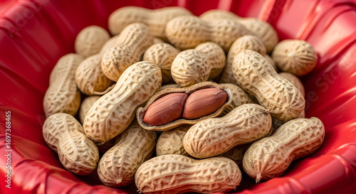 Wallpaper Mural Close up of a bowl filled with roasted peanuts in their shells Torontodigital.ca