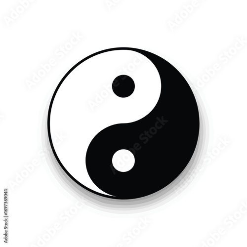 Yin and Yang symbol, balance, harmony, duality, and interconnectedness.