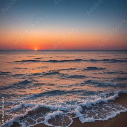beautiful and mesmerizing sunset over the sea