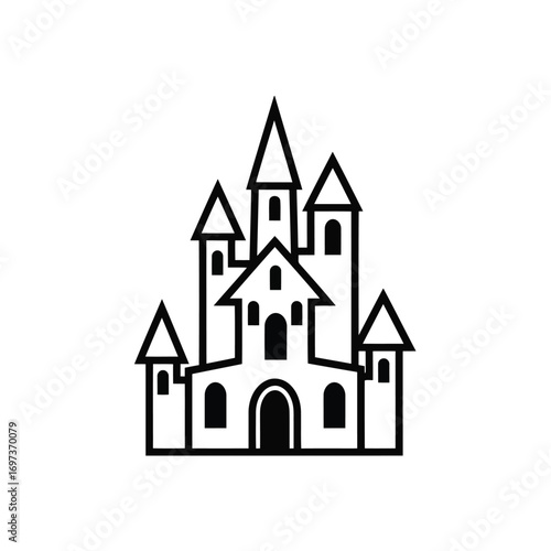 Sand castle icon vector illustration