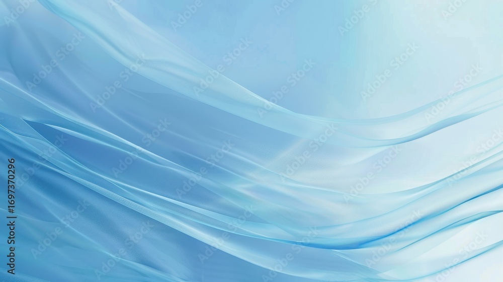 Naklejka premium Modern Minimalist Abstract Art with Soft Blue Gradient Tone, Creative Graphic Design & Fresh Visual Effect—Suitable for Decoration, Advertising Image & Fashion Visual Art