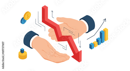 Economic downturn financial crisis recession market decline business recession