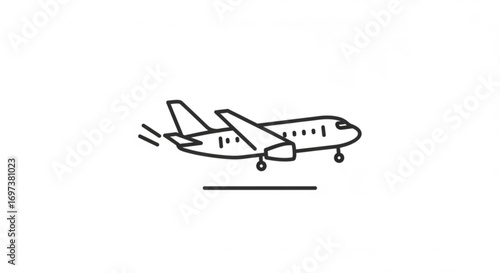Airplane taking off, a symbol of travel, adventure, and the freedom of flight