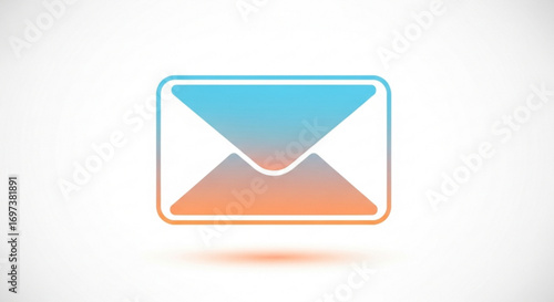 Gradient email icon, symbolizing digital communication and modern correspondence methods