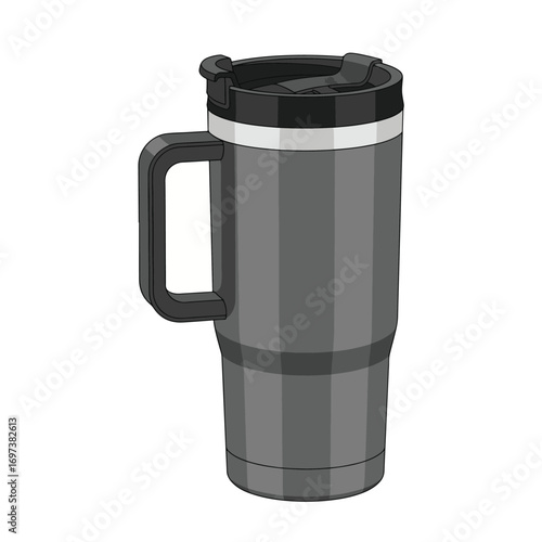 Travel Mug with Lid and Handle
