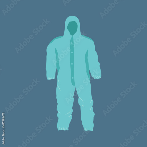 Medical Hazmat Suit Vector Illustration