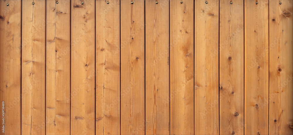Fototapeta premium Textured Wooden Plank Wall with Rustic Natural Aesthetic Background