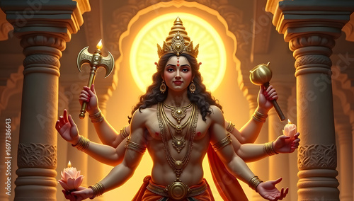 Vinayaka with Four Arms Radiance