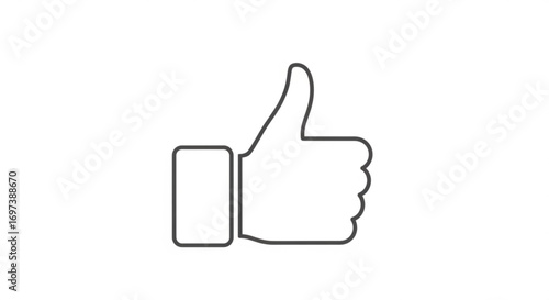 A simple thumbs up icon, symbolizing approval, agreement, and positive feedback