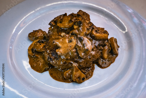 beef tenderloin cartoccio with mushrooms