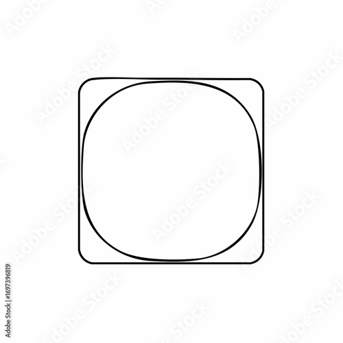 Abstract geometric shapes A black square containing a circle for design elements or concepts