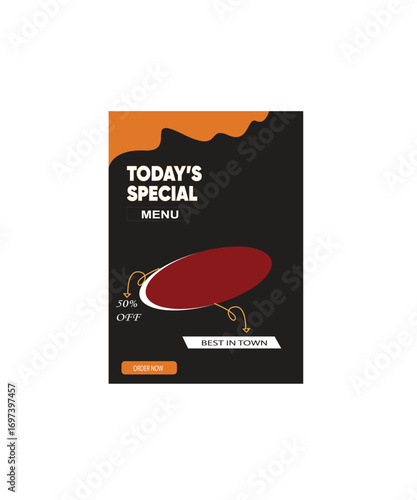 Resturant food flyer design banner