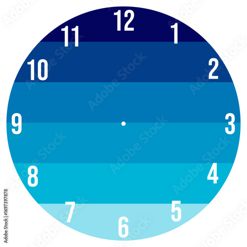 Blue Gradient Clock Face – Minimal Round Watch Dial Template