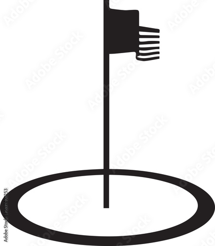 Golf Flag in Hole