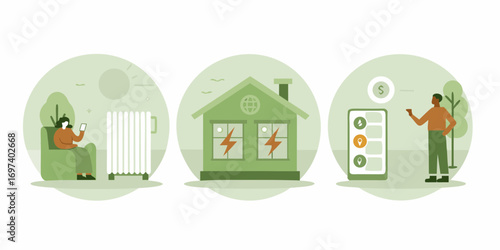 Smart home technology for energy efficiency and cost savings with remote control and monitoring