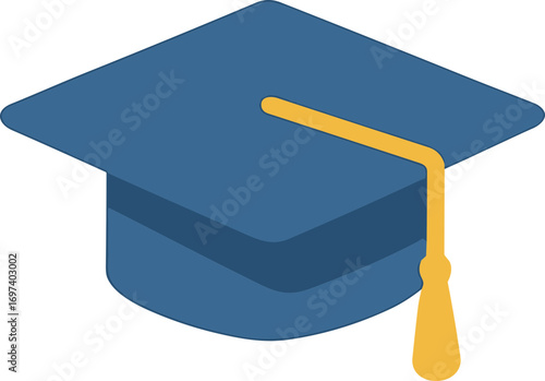 Modern Minimalist Graduation Cap Mortarboard Academic Ceremony Education Icon