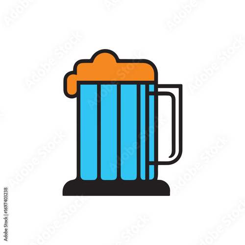 A blue and orange blender