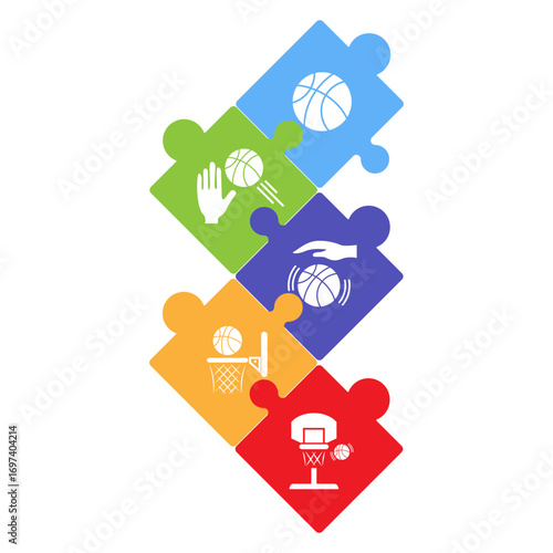 Basic basketball training icon