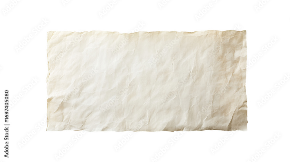 Fototapeta premium Textured torn paper sheet on a transparent background antique vintage aesthetic design element