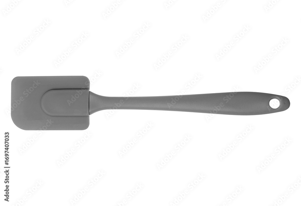 Fototapeta premium Gray silicone spatula isolated on transparent background