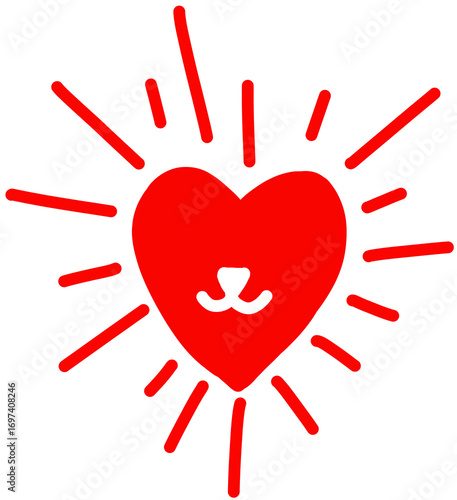 heart, rays, light, shine, glowing, love, energy, power, passion, affection, abstract, burst, spark, valentine, romance, red, minimal, modern, illustration, graphic, dynamic, hope, radiant, explosion,