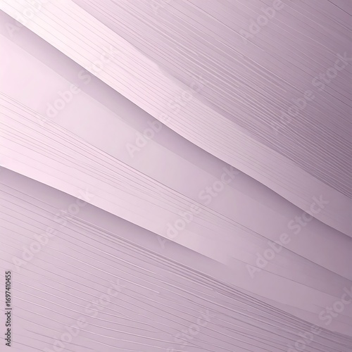 Layered, textured planes of light purple create a dynamic, abstract background.