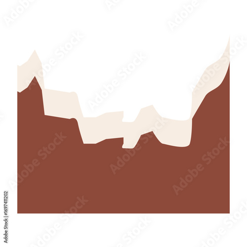 torn graph paper brown