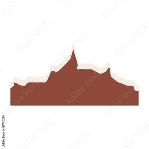 torn graph paper brown