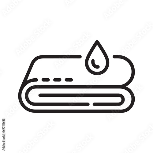 towel icon Line Art. Element of web icon for mobile concept and web apps. with white background