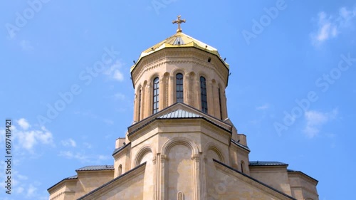 Landmark Holy Trinity Cathedral, a large Georgian Orthodox Cathedral in Tbilisi