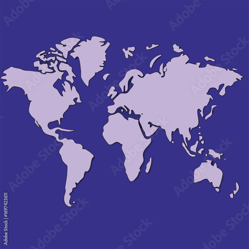 Vector world map icon