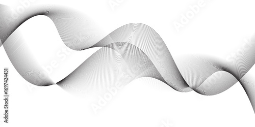 Abstract vector background with black wavy lines. EPS10