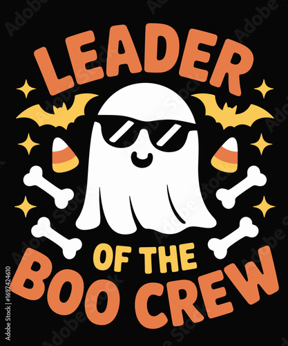Leader Boo Crew Ghost Matching Funny