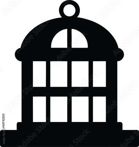 Black vector birdcage icon
