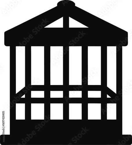 Black vector gazebo icon
