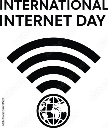 International internet day celebration of global connectivity and digital communication