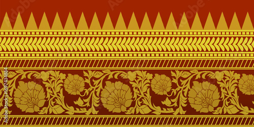 beautiful graphic saree design and this sari design is in Indian style which is for textile fashion industry and it can be used as wallpaper backdrop and website bg this style is originated in india