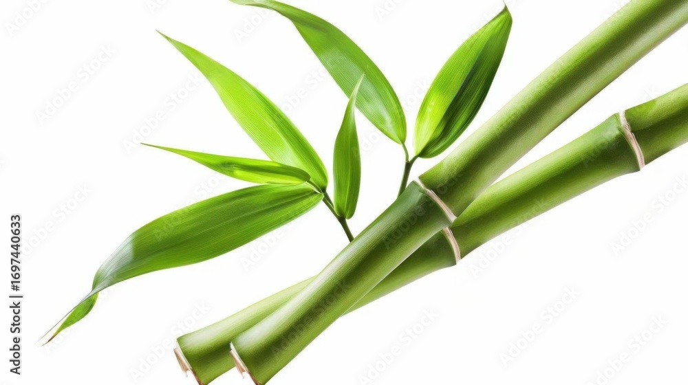 Obraz premium Close-Up of Bamboo in Grove: Unmanned Outdoor Scene with Sunlight, Zen Vibe for Spring/Summer Wallpaper