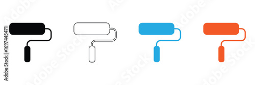Paint icon vector illustration. paint brush sign and symbol. paint roller icon vector .vector illustration. eps 10 .