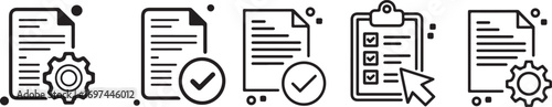 Adaptive Learning Assessment Icon Set – Smart Education and Personalized Evaluation Symbols