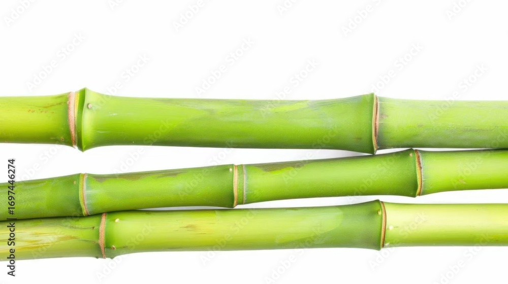 Obraz premium Close-Up of Bamboo in Grove: Unmanned Outdoor Scene with Sunlight, Zen Vibe for Spring/Summer Wallpaper