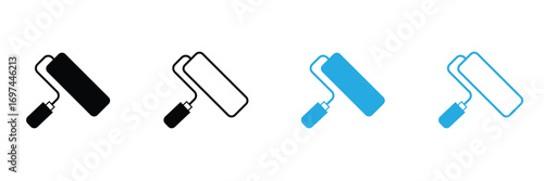 Paint icon vector illustration. paint brush sign and symbol. paint roller icon vector .vector illustration. eps 10 .