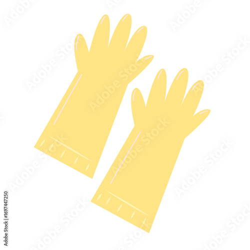 Yellow Rubber Gloves for Cleaning and Protection