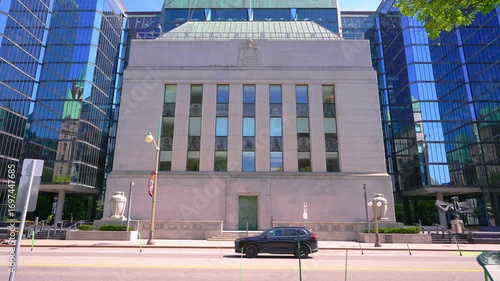 Ottawa, ON, Canada. September 10, 2025: Bank of Canada's headquarters in Ottawa, Ontario, a vital institution for monetary policy and financial oversight