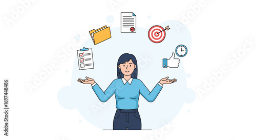 Efficient business management demonstrating key performance indicators and task prioritization skills