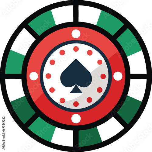Vector casino chip icon