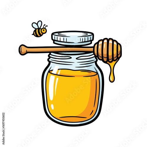 jar of honey vector